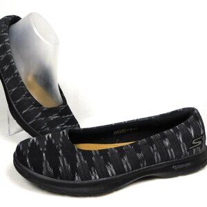 Skechers GOGA Plus+ Women's size 8 Go Step / Go Pillars Black/Gray Slip On Shoes